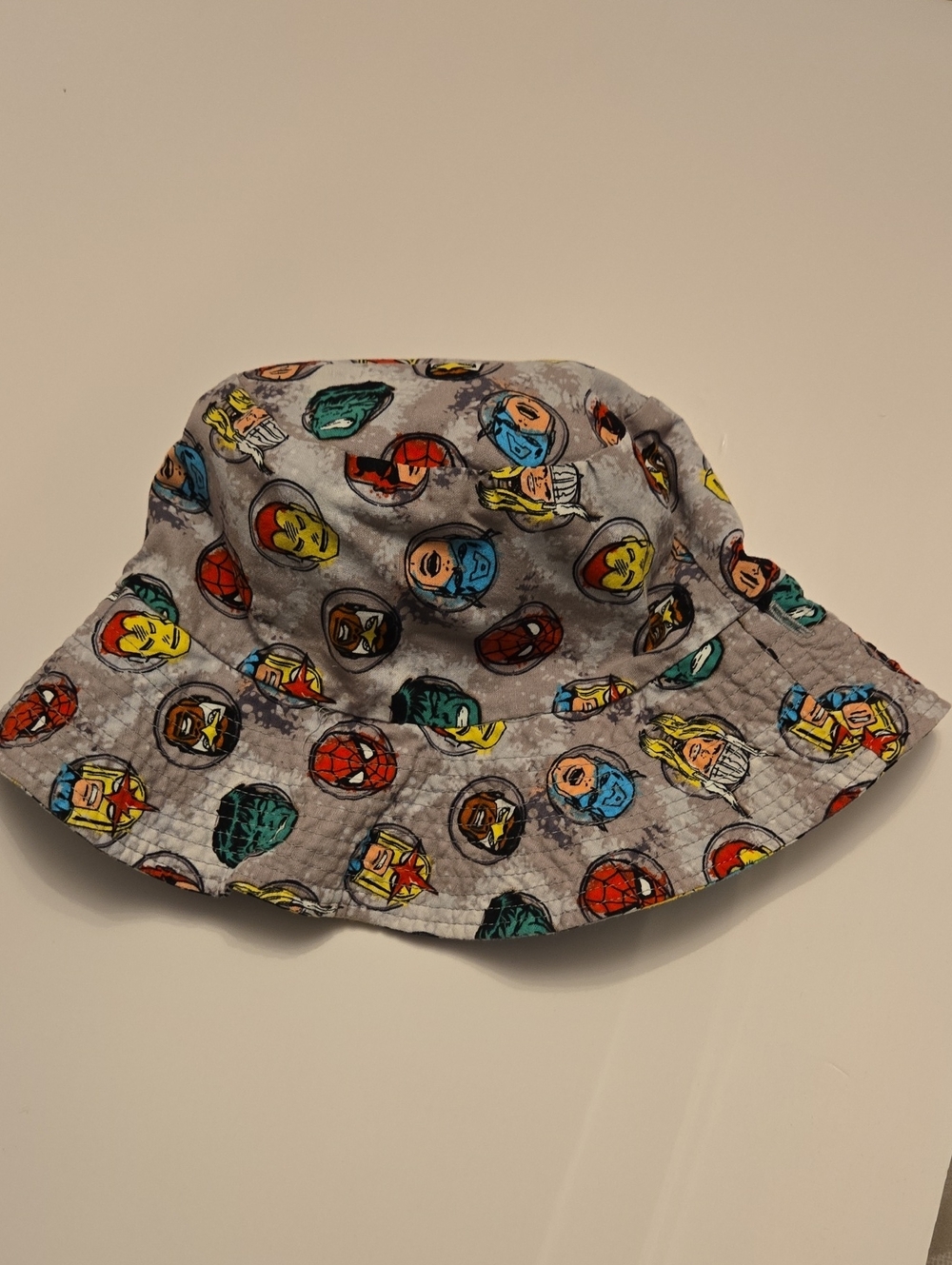 Marvel Kids Bucket Hat with Colorful Character Faces